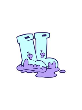 Çizgi film karikatür Wellingtons 'un yıldız patlaması etkisi animasyonu