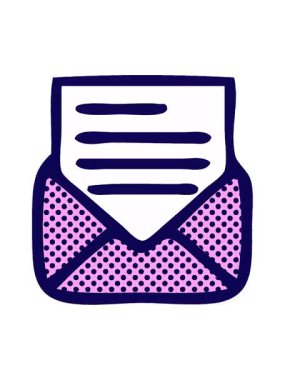 Bir mektup ve zarfın neon ışık efekti animasyonu