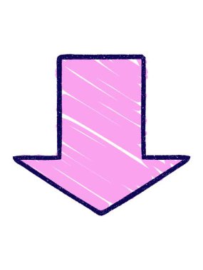 Yön Oku Tebeşir Çiziminin neon ışık efekti canlandırması