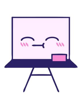 Beyaz bir karikatürün titreyen hareketli animasyonu.