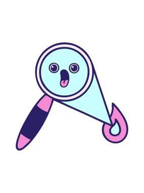 Büyüteç görüntüsünün karikatürünü salla ve durdur