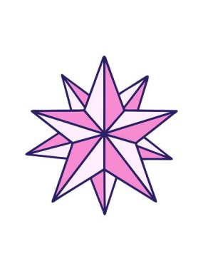 Bir yıldızın ikonik dövme tarzının hareketli animasyonu