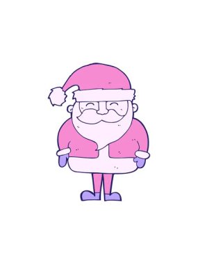 Noel Baba 'nın retro çizgi filminin dönen hareketli animasyonu