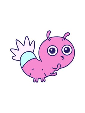 Tatlı parıldayan böceğin çizgi filminin dönen hareketli animasyonu