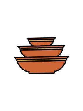 Bir yığın seramik yemek kasesinin yükselişi ve yüzdürülmesi