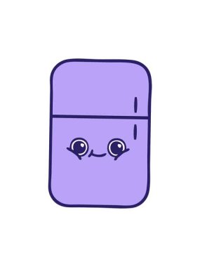 Buzdolabının karikatürünün titreşimli hareketli animasyonu