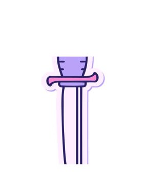 Geleneksel hançer stiliyle dövmenin hareketli animasyonu