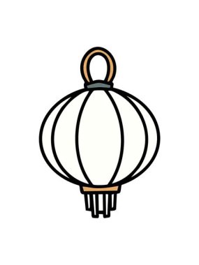 Geleneksel Japon zanaat tarzında sallanan lambanın hareketli animasyonu