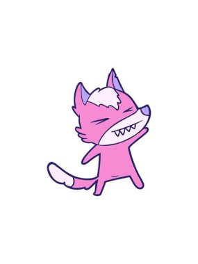 Kızgın kurt çizgi film tasarımının gösterişli satış animasyonu