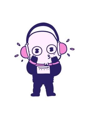 garip kel uzay adamının pixelize etkisi animasyonu