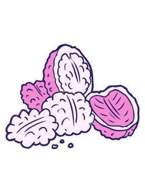 Çizgi film cevizlerinin ışıltı etkisi