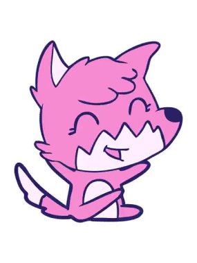 Mutlu tilki çizgi filminin hareketli animasyonu