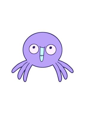 Mutlu çizgi film örümceğinin hareketli animasyonu