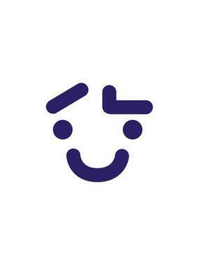 Basit kaldırılmış kaş yüz simgesinin yıldız patlaması etkisi canlandırması