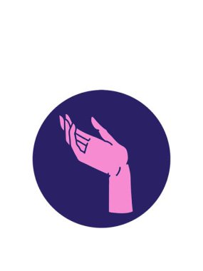 Dövme stili bir elin sıçrama hareketi animasyonu