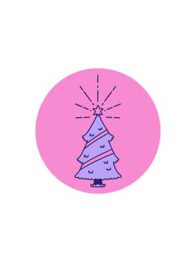 Yıldızlı bir noel ağacının gösterişli satış animasyonu