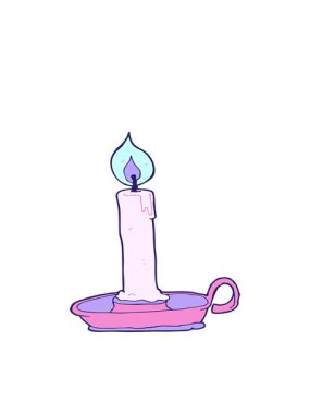 karikatür yanan mumun hareketli animasyonu