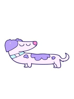 köpek çizgi filminin hareketli animasyonu