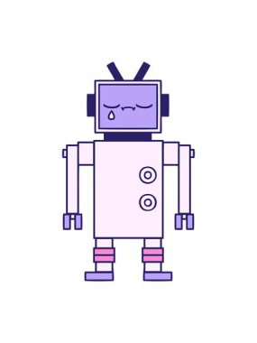 bir robot çiziminin hareketli animasyonu