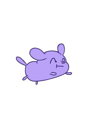 Çizgi film animasyonu kawaii sevimli köpek.