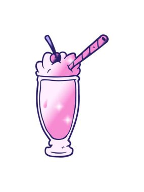 Çizgi film milkshake tasarımının simli etkisi