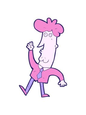 karikatür ofis adamının animasyonunu bob ve duraklat