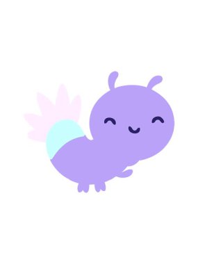 Çizgi film ateşböceği böceğinin dönen hareket animasyonu