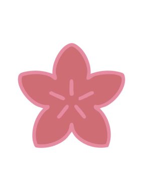 Kültürel olarak geleneksel Japon tek çiçeğinin hareketli animasyonu