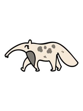 Brezilya 'da yürüyen dev bir karıncayiyenin pixelize etkisi