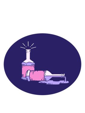 Dövme tarzı bira şişelerinin hareketli animasyonu