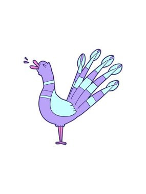 Tavus kuşu çizgi filminin dikkat çekici animasyonu