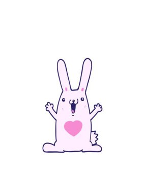 Yanıp sönen radyal çizgiler çizgi film tavşan aşk kalbi ile animasyon