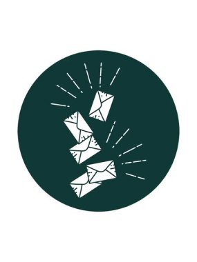 Dövme stili düşen harflerin döndürme hareketi simgesi