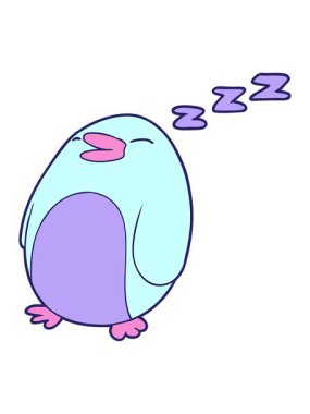 Uyuyan penguenin hareketli animasyonu