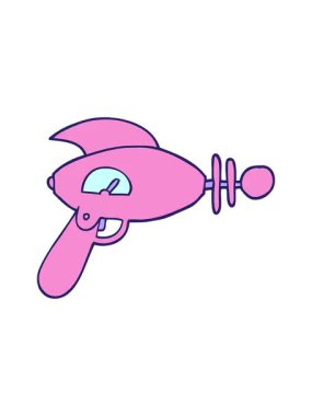 bir ışın silahının çiziminin efekt animasyonunu renklendir