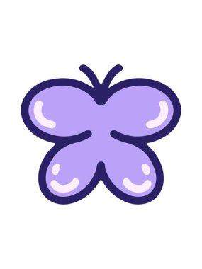 Basit sevimli bir kelebeğin hareketlerini salla ve durdur