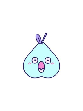 Şirin bir armut çizgi filminin gösterişli satış animasyonu