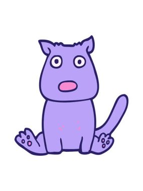 Sakin köpek çizgi filminin animasyonunu durdur ve durdur