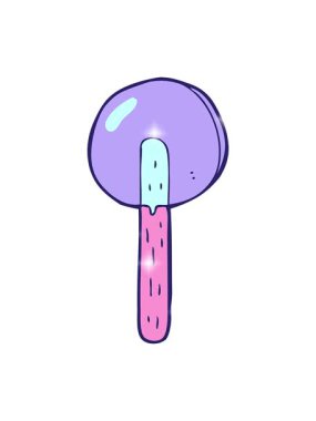 Çizgi film lolipop çiziminin simli etkisi