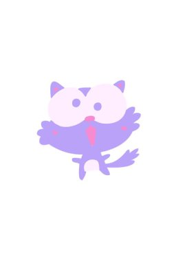 horizontally vibrating animation of crazy cartoon cat