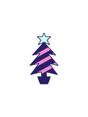 Satışlar yılbaşı ağacının tatlı çizgi filminin flaş animasyonu