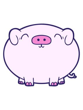 Domuz çizgi filminin animasyonunu salla ve durdur