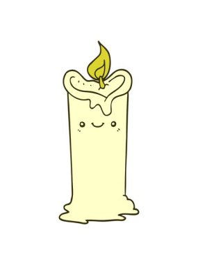 çizgi film mumunun renk animasyonu değişiyor