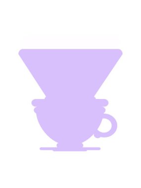 Damlama filtresi ile kahve fincanının neon ışık efekti animasyonu