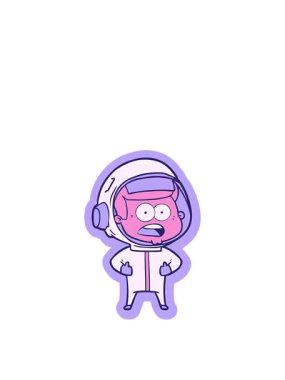 Bir karikatür çıkartmasının zıplama hareketi şaşırttı astronot