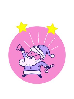 Dönen yıldızlar, dövme stili Noel Baba 'nın Noel Baba karakterinin canlandırması.