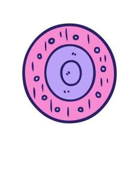 Kalk ve çizgi film kalkanının animasyonunu yüzdür