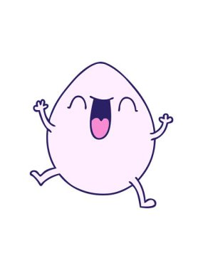 Karikatür yumurtasının dikkat çekici animasyonu