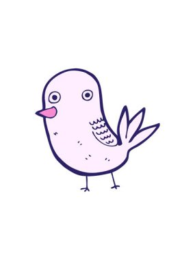 Komik kuş çizgi filminin satış animasyonu