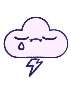 Bulut Tebeşiri Çiziminin titrek hareketli animasyonu